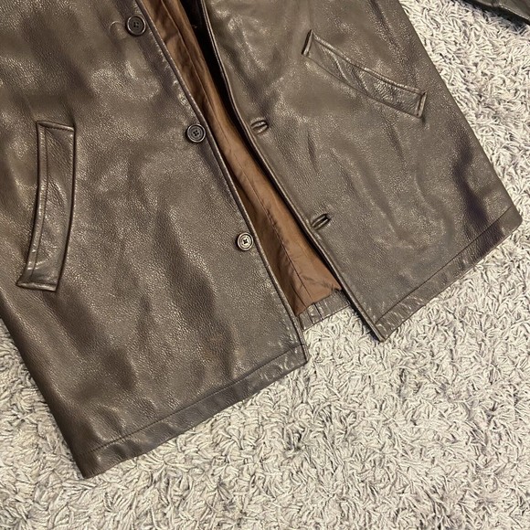Coach Brown Leather Jacket - Picture 3 of 16